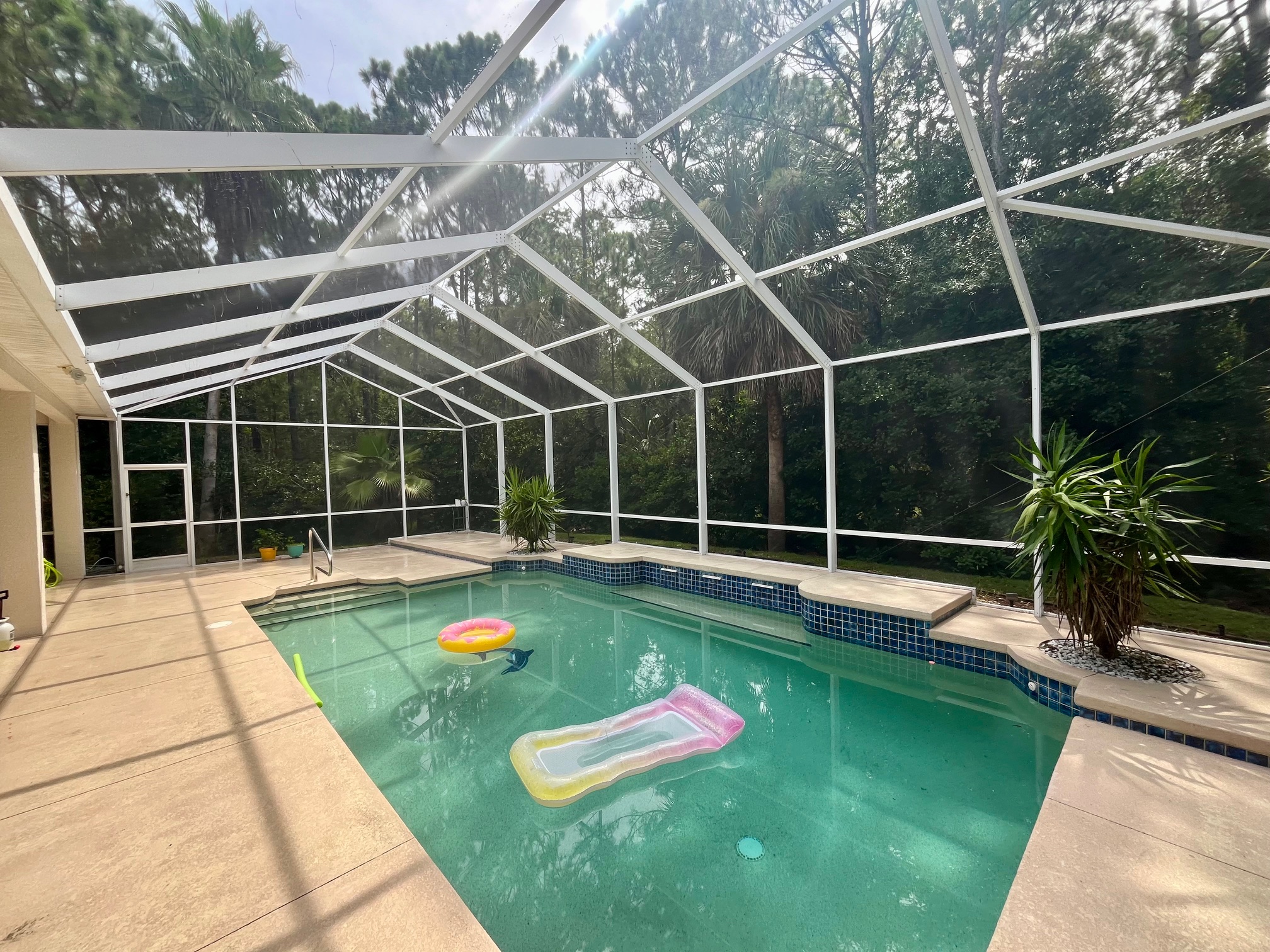 Fabulous Pool Enclosure Cleaning Project In Port Orange, Florida